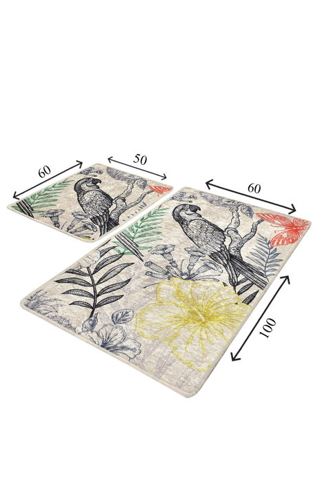 Mijölnir Juego de alfombras de baño Parrot Multicolor